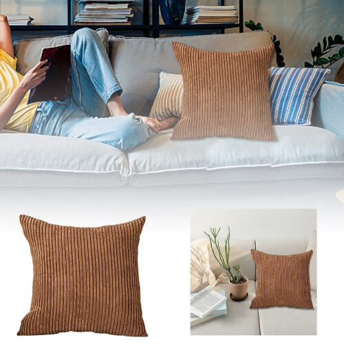 Corduroy Boheemse patchwork kussen 45x45cm 1
