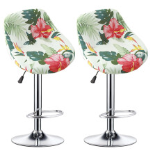 Stretch Bar Stool Chair Covers Set of 2 Pub Counter Short Back Chair Covers Kitchen