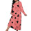 Women's Casual Long Robe Pajamas Red S 1