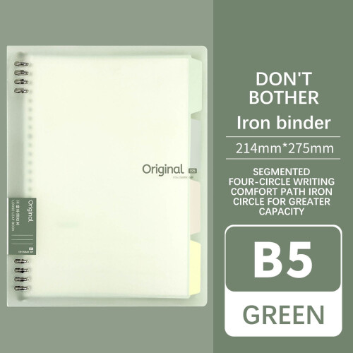 B5-Ringbuch mit Touch-Einband und dickem Papier