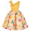 Mädchenkleid mit Rosenmuster und Schultern für Partys, 2025 2