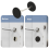 Door Hole Cover Plate Black Metal 2 Pack 2