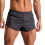 Herren-Trainingsshorts aus Baumwolle, elastischer Bund, dunkelgrau 2