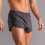 Herren-Trainingsshorts aus Baumwolle, elastischer Bund, dunkelgrau 8