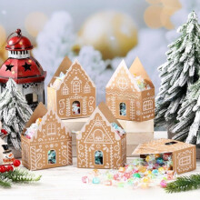 Boîte cadeau maison en pain d'épice, petite boîte en papier 3D pour les fêtes
