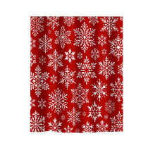 Sneeuwvlokken douchegordijn rood wit polyester waterdicht