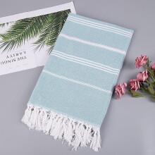 Strandhanddoek Turks gebreid gestreept met franjes 30x60 inch