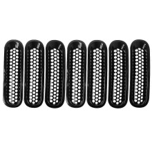 Matte Black Mesh Grille Trim Insert for Jeep Wrangler JK