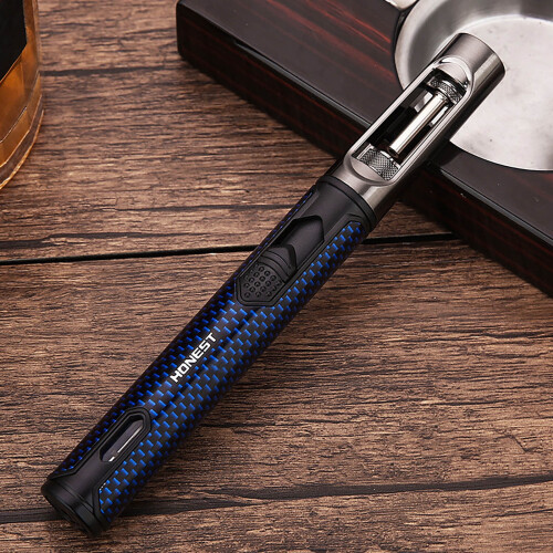 Butane Torch Lighter with Fuel Window Adjustable Flame 1