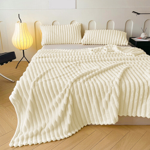Coral Fleece Blanket Solid Color 79x90 inch 1