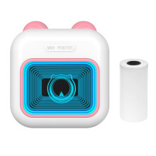 Mini zakformaat thermische fotoprinter met 7-kleuren LED-scherm