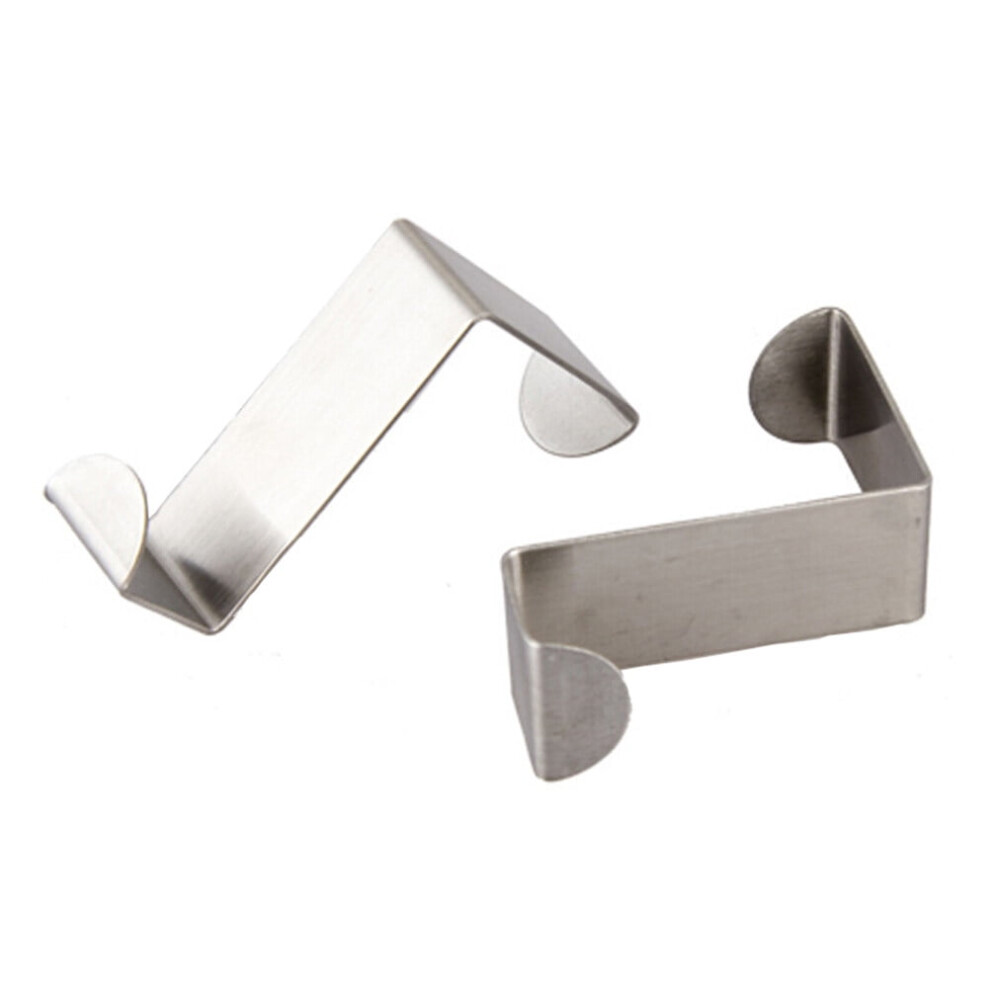 Stainless Steel Over-The-Door Hook Silver 10Pcs 9341593013710