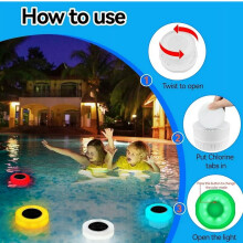 Solar LED pool floater with colorful lights 1 pack