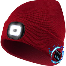 Bluetooth čiapka s LED svetlom a bezdrôtovými slúchadlami