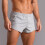 Herre treningsshorts i bomull med elastisk midje, grå 5