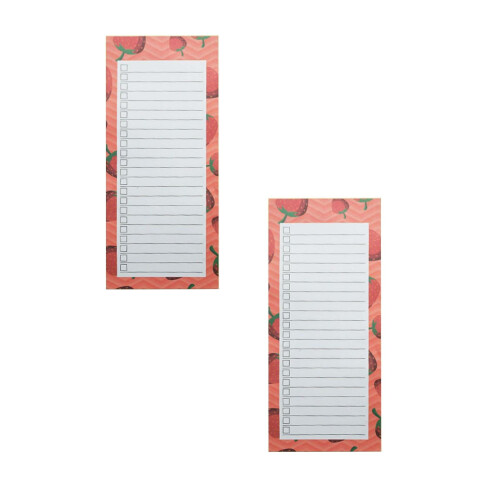 Magnetic Notepad with Fruit Design 2 Pack
