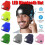 Cappello frontale a LED con cuffie e microfono altoparlante, colore rosso 1