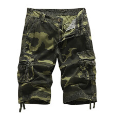 Pantaloncini cargo da uomo in cotone, vestibilità comoda, mimetici, 1 paio