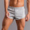 Herre treningsshorts i bomull med elastisk midje, grå 8