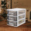 unbranded 4pcs Desktop Drawer Organizer Multi-Layer Chest Box Small Plastic Office Storage Box Cosmetic Holder 5