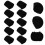 Latch Hook Rug Kit Black Yarn 10 Sets 1