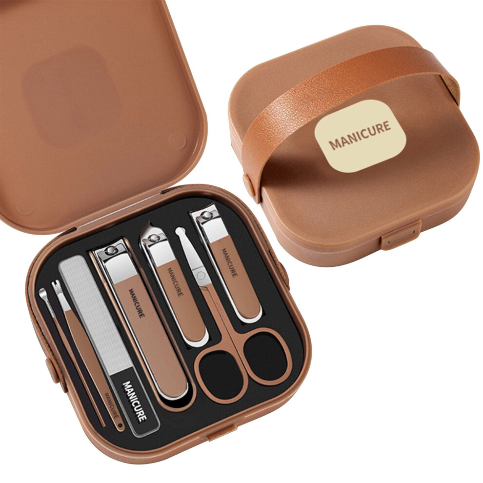 Stainless Steel Nail Clipper Set 8-Pc with File and Nose