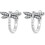 Orecchini a cerchio a forma di libellula in argento sterling 925 con cubi 1