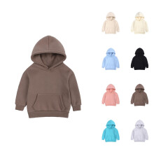 Sudadera con capucha para niños, color liso.