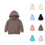 Kinderhoodie, effen kleur 1