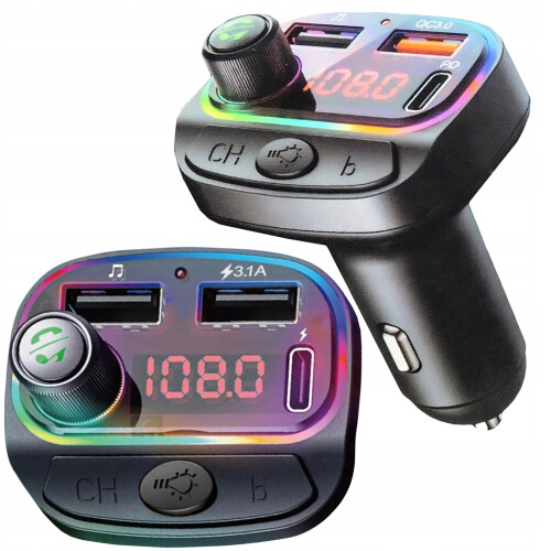 Car MP3 Bluetooth Player C14 RGB with PD/QC3.0 Fast Charging