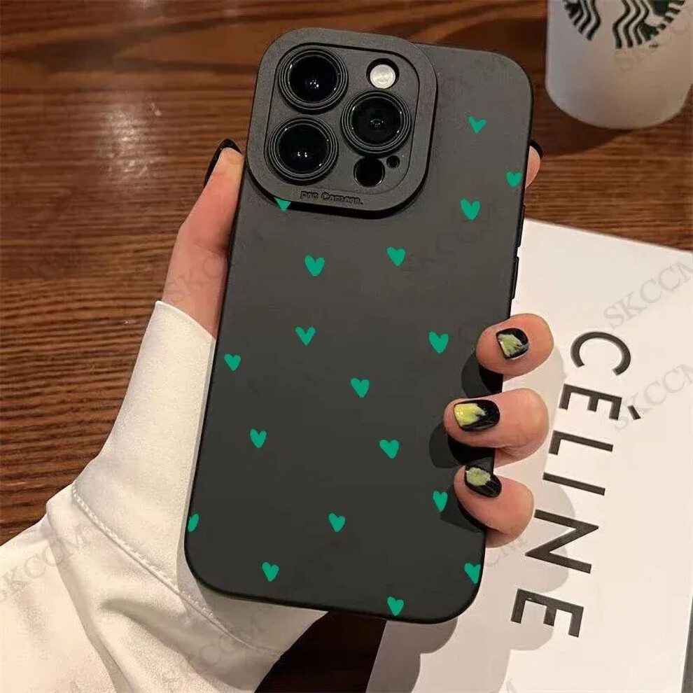 Love Heart Phone Case For Iphone 15Â7 Plus, Black 937196953790