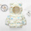 Casaco acolchoado com capuz para bebê menino com estampa de orelhas de urso, branco. 2
