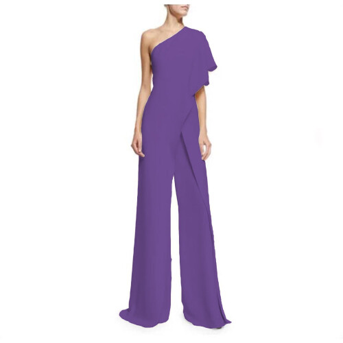Damjumpsuit med en axel och bälte