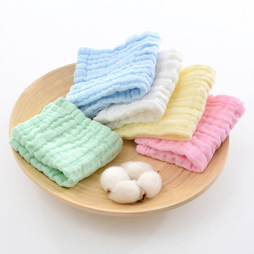 Toalhinhas de algodão musselina para bebês, pacote com 5 unidades, 30x30cm (12x12 polegadas) 2