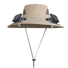 Solárny klobúk s ventilátorom s 2 ventilátormi, 3 rýchlosťami, vodeodolný, odnímateľný