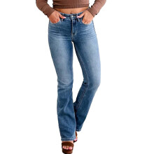 Női bootcut farmernadrág égkék XL méretben