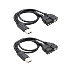 Cabo extensor USB 2.0 macho para duas fêmeas de 35 cm