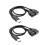 Cabo extensor USB 2.0 macho para duas fêmeas de 35 cm 1