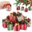 Christmas Tree Mini Gift Boxes with Bells and Berries 12pcs 1