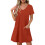 Φόρεμα μακρύ με V-Neck και Spandex για έφηβες, καμένο πορτοκαλί 1