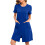 Women's Lightweight Winter Robe with Pockets Blue 2X 1