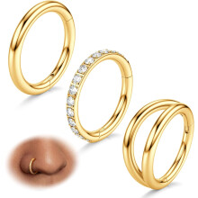 Nosní kroužkyChirurgická ocel 316L3ks14G-20G7-10mm