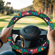 Flower Golf Cart Steering Wheel Cover Universal Fit for