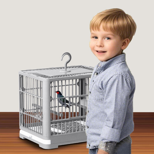 Portable Bird Cage for Small Birds Lightweight with Stand 1