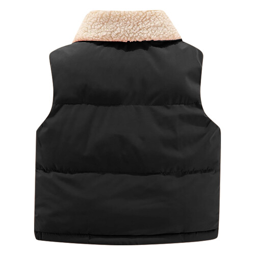 Gilet imbottito termico senza maniche per bambini, foderato in pile1 2