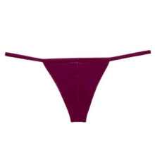 String pour homme, taille basse, couleur bordeaux