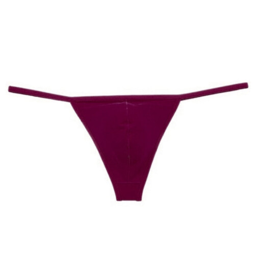 String pour homme, taille basse, couleur bordeaux