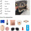 Γυναικεία καπιτονέ τσάντα clutch από τζιν με στρας και μαργαριτάρια 4
