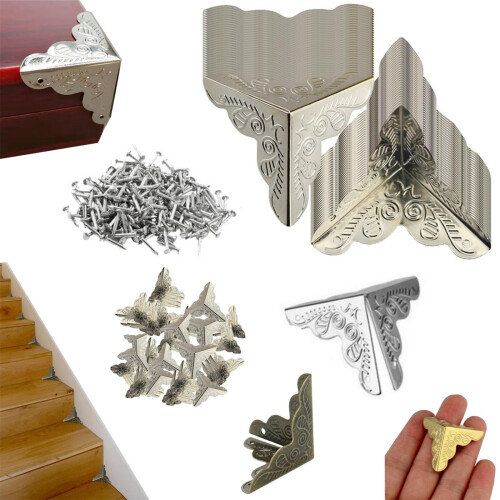 Brass Baseboard Corner Protectors 25mm Silver 100 Pcs