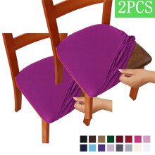 Étkezőszék Üléshuzat Szett 2 Darabos Lila Stretch Jacquard